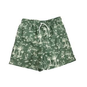 Janie and Jack Swim Trunks Green White Bathing Suit Size Youth 8